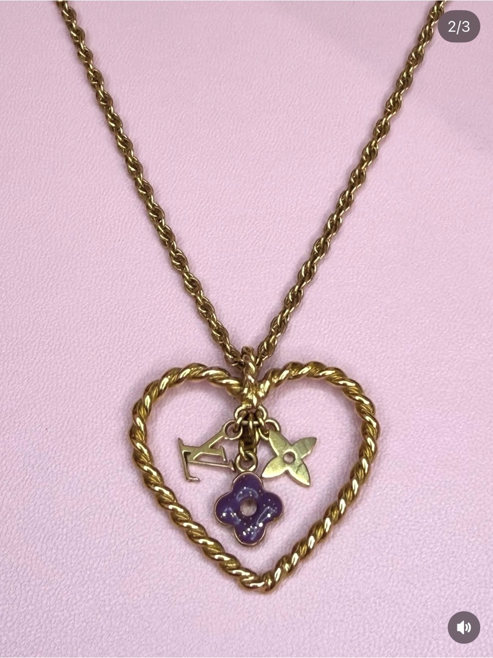 Louis Vuitton Sweet Monogram In My Heart Necklace